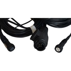 Aspock 13-polige kabel 9 meter bajonet 5-polig met aftakkingen