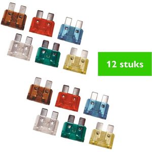VALMA auto steekzekeringen - 12 stuks - 2x 7.5A - 10A - 15A - 20A - 25A - 30A