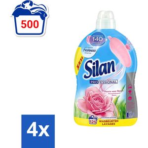 Silan Professional - Wasverzachter - Passie voor Rozen - 125 Wasbeurten - 2.75L - Voordeelverpakking - 4 stuks