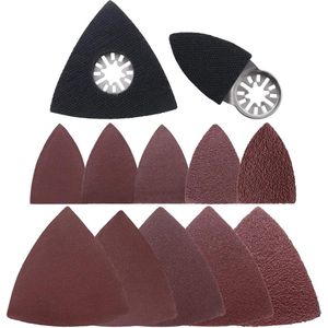 Oscillerende Multi-Tool Vinger Driehoek Schuren Pads Accessoires Kit - Haak & Loop Schuren Disc Pad - 40/80/120/180/240 Schuurpapier .