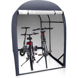 Fietsgarage voor 2 fietsen 34 m³ - Fietsschuur tuinschuur motorgarage afvalcontainerbox tentgarage antraciet