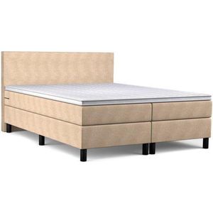 Boxspring Bravo - 80x220 cm - Luxe Pocketvering - Stof Beige