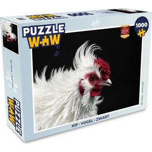 Puzzel Kip - Vogel - Zwart - Legpuzzel - Puzzel 1000 stukjes volwassenen