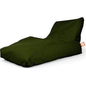 Whoober loungestoel zitzak Bali XL outdoor legergroen - Wasbaar - Voor binnen en buiten