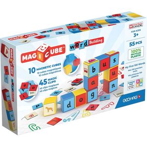 Geomag Geomag Magicube Word Building EU Recycled Clips 55 pcs