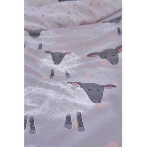 Covers & Co Sheeps Dekbedovertrek - Eenpersoons - 140x200/220 cm - Grey