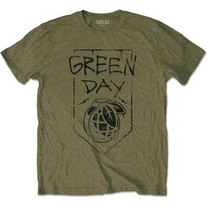 Green Day - Organic Grenade Heren T-shirt - L - Groen
