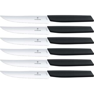 Victorinox Swiss Modern Steakmessen - 6-delig - RVS/Zwart - Kartel