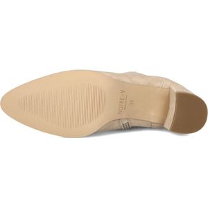 Notre-V 8543 Enkellaarsjes - Enkelboots met rits - Dames - Beige - Maat 39