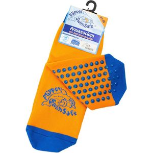 Antislip Aquasokken voor Kinderen - Blauw-Oranje, Maat 31-34, Ideaal voor Zwembad