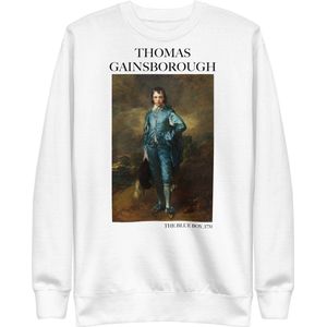 Thomas Gainsborough 'De Blauwe Jongen' (""The Blue Boy"") Beroemd Schilderij Sweatshirt | Unisex Premium Sweatshirt | Wit | XXL