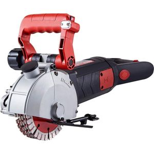 Muurfrees – Sleuvenfrees - Muurfrees Sleufmachine Met 8 Zaagbladen En Waterpomp – Sleuvenzaagmachine Met 41mm Groefdiepte – Muurgroeffrees Met Lasergeleiding – Betonfrees