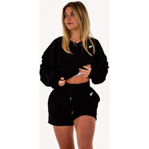 Loungeoutfit / joggingpak dames / huispak / comfy outfit / loungewear short + sweater (zwart)