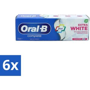 Oral-B - Complete Plus - Tandpasta - Munt - Extra Wit- 75 ml - Voordeelverpakking - 6 stuks