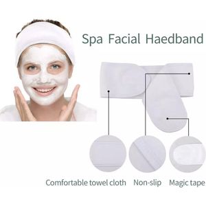 Wimpers Extension Spa Facial Hoofdband Wrap Head Badstof Hoofdband Make Up Stretch Handdoek Met Magic Tape Make-Up Accessoires / Haarbanden / Hairband