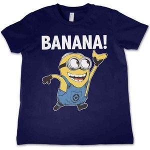 Minions Kinder Tshirt -Kids tm 4 jaar- Banana! Blauw