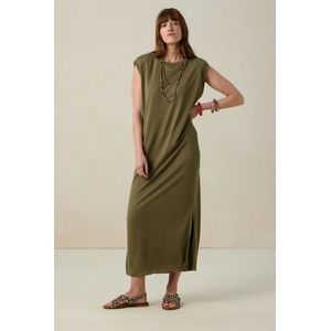 Sissy-Boy - Donkergroene mouwloze maxi jurk