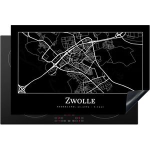 Inductie beschermer - Inductie Mat - Kookplaat beschermer - Stadskaart - Zwolle - Plattegrond - Kaart - Inductie beschermer - Inductie Mat - Kookplaat Beschermer - 81x52 cm - Afdekplaat inductie - Inductiebeschermer