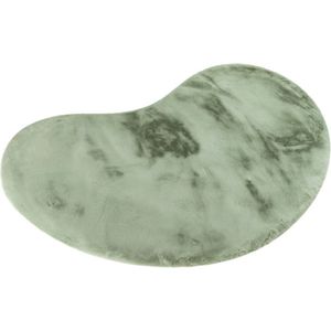 Lalee Heaven - organische vorm Vloerkleed - Tapijt – Karpet - Hoogpolig - Superzacht - Fluffy - niervorm- organic rabbit 160x230 cm licht groen