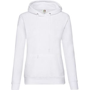 Fruit of the Loom - Lady-Fit Classic Hoodie - Wit - L