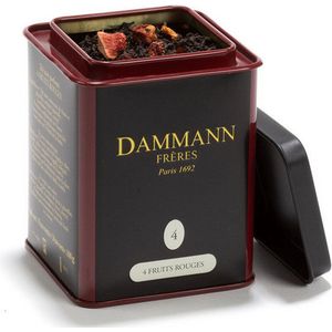Dammann Frères - 4 Fruit Rouges blikje 4 - 100 gram losse Thee - Zwarte Thee met vruchtensmaken - Volstaat voor 50 kopjes thee