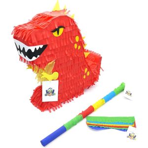 Dinosaur Pinata-set voor Feesten - Perfect voor Dino-Thema's, met Stok en Oogmasker
