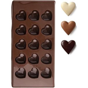 Chocoladevorm Silicone Oranje SILLINIE - Bonbonvorm - Chocolade Praline Bonbons Snoep Vorm - Bakvorm - Fondant - Ijsklontjes