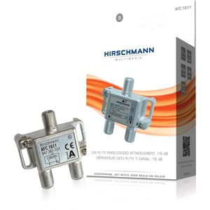 Hirschmann Aftak element Enkelvoudig 16dB incl. 3x F-Connector, nummer 42 TFC 1611 Shop