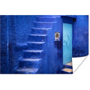 Architectuur - Blauw - Trap - Deur