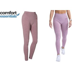 Comfort Essentials Sportlegging Dames – Roze – Maat M – Sportkleding – Sportbroek Dames – Sportlegging Dames High Waist