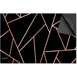 Inductie beschermer 59x52 - afdekplaat inductie mat - Dietrix Kookplaat beschermer - DELUXE - Hexagon - Moza?ek?ek Brons Koper