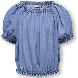 ONLY KOGYOSHI S/S RUFFLED DNM SHIRT Meisjes Blouse - Maat 164