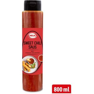 Hela Sweet chilisaus met stukjes chilipeper - Fles 800 ml