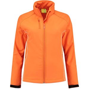 Lemon & Soda Softshell jacket voor dames in de kleur oranje in de maat S.