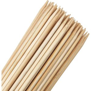 MATANA 100 Bamboe Satéprikkers, 90 cm - Houten Spiezen voor Marshmallow, Braadworsten, Stokbrood - BBQ Stokjes