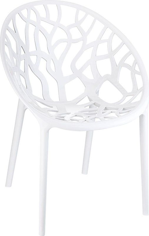 Alterego - GEO - Originele moderne stoel - Wit - 59x60x80 cm