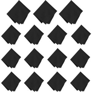 - Set van 15 Microvezel Brillenpoetsdoeken - Extra Zacht voor Brillen, Camera's, Mobiele Telefoons en Tablets met Zwarte Brillenpoetsdoeken
