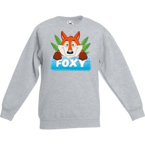 Foxy de vos sweater grijs voor kinderen - unisex - vossen trui - kinderkleding / kleding 122/128