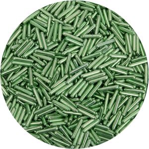BrandNewCake® Sugar Rods Metallic Groen 80gr - Suikerstaafjes - Sprinkles Taartdecoratie