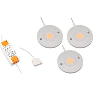 LED kastverlichting Kaya complete set van 3 spots