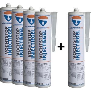 Aquashield Pro Vochtstop Injectiegel Set - 5 x 310ml - Opstijgend vocht - Vochtwerend
