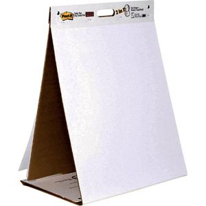 Table Top Flipover Post-it® Super Sticky - zelfklevend - Dry Erase bord - Effen Wit - 584 x 508 mm