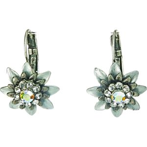 Behave - Oorhangers dames - Edelweiss bloem - Alpen retro stijl