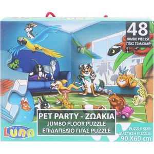 Luna Legpuzzel Pet Party Junior Karton 48 Stukjes