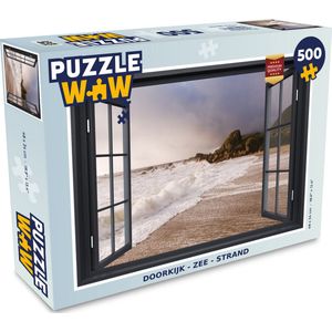 Puzzel Doorkijk - Zee - Strand - Legpuzzel - Puzzel 500 stukjes