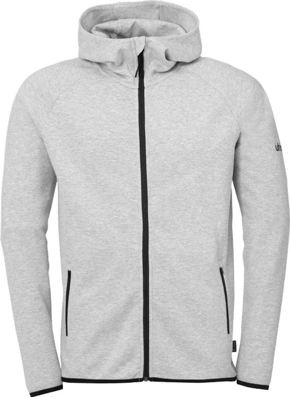 Uhlsport Id Sweater Met Kap Heren - Donkergrijs Gemeleerd / Zwart | Maat: M