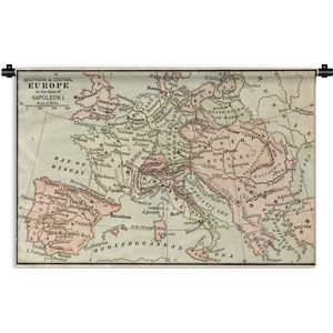 Wandkleed Antieke Keizerrijken in kaart - Zuid en Centraal-Europa in de tijd van Napoleon I Wandkleed katoen 180x120 cm - Wandtapijt met foto XXL / Groot formaat!