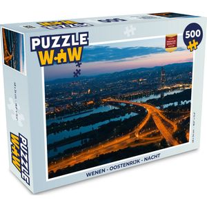 Puzzel Wenen - Oostenrijk - Nacht - Legpuzzel - Puzzel 500 stukjes