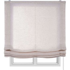 Storesdeco - Vouwgordijn zonder stokken, doorschijnend, Beige, 150x175 cm