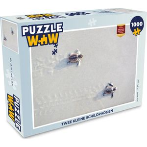 Puzzel Twee kleine schildpadden - Legpuzzel - Puzzel 1000 stukjes volwassenen